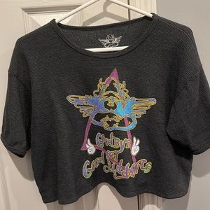 Cropped boys lie tshirt